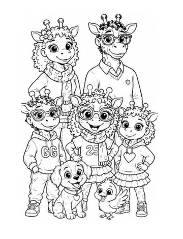 Preview of Coloring Page Set 4